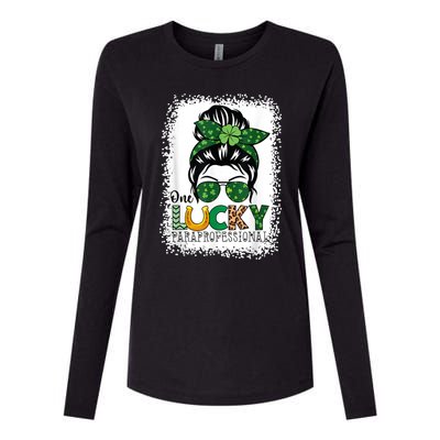 One Lucky Para St Patricks Day Shamrock Paraprofessional Womens Cotton Relaxed Long Sleeve T-Shirt