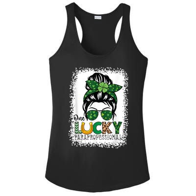 One Lucky Para St Patricks Day Shamrock Paraprofessional Ladies PosiCharge Competitor Racerback Tank