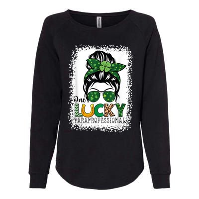 One Lucky Para St Patricks Day Shamrock Paraprofessional Womens California Wash Sweatshirt