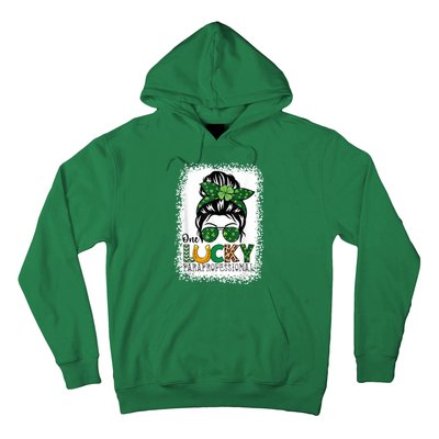 One Lucky Para St Patricks Day Shamrock Paraprofessional Hoodie