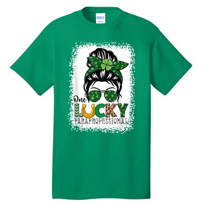 One Lucky Para St Patricks Day Shamrock Paraprofessional Tall T-Shirt