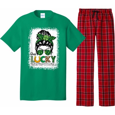 One Lucky Para St Patricks Day Shamrock Paraprofessional Pajama Set