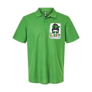 One Lucky Para St Patricks Day Shamrock Paraprofessional Softstyle Adult Sport Polo