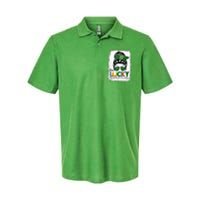 One Lucky Para St Patricks Day Shamrock Paraprofessional Softstyle Adult Sport Polo