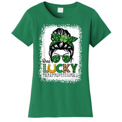 One Lucky Para St Patricks Day Shamrock Paraprofessional Women's T-Shirt