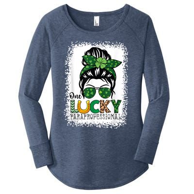 One Lucky Para St Patricks Day Shamrock Paraprofessional Women's Perfect Tri Tunic Long Sleeve Shirt