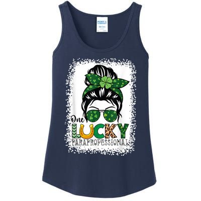 One Lucky Para St Patricks Day Shamrock Paraprofessional Ladies Essential Tank