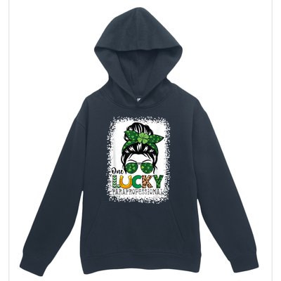 One Lucky Para St Patricks Day Shamrock Paraprofessional Urban Pullover Hoodie