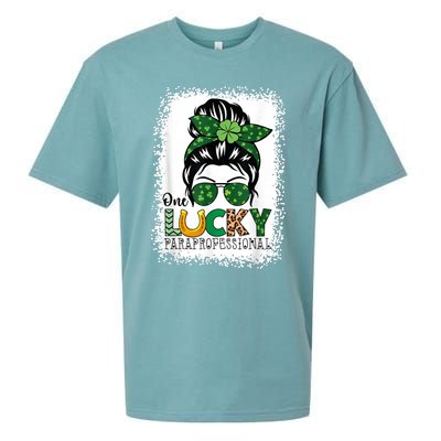 One Lucky Para St Patricks Day Shamrock Paraprofessional Sueded Cloud Jersey T-Shirt