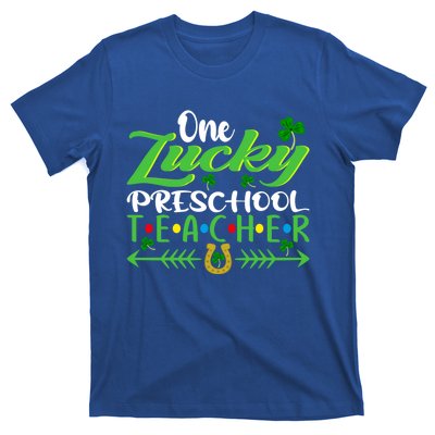 One Lucky Preschool Teacher St Patrick's Day For Teacher Funny Gift T-Shirt