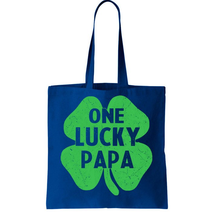 One Lucky Papa Gift St Patricks Day Daddy Shamrock Top Gift Tote Bag