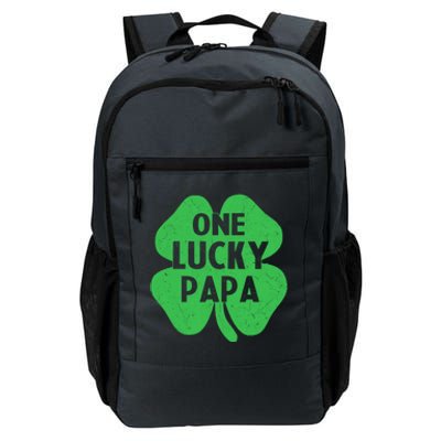 One Lucky Papa Gift St Patricks Day Daddy Shamrock Top Gift Daily Commute Backpack