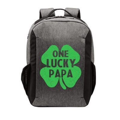 One Lucky Papa Gift St Patricks Day Daddy Shamrock Top Gift Vector Backpack