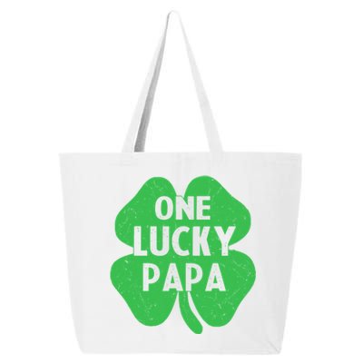 One Lucky Papa Gift St Patricks Day Daddy Shamrock Top Gift 25L Jumbo Tote