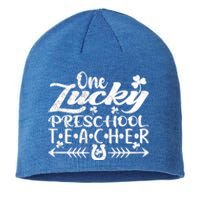 One Lucky Preschool Teacher St Patrick's Day Gift Sustainable Beanie