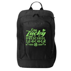 One Lucky Preschool Teacher St Patrick's Day Gift City Backpack