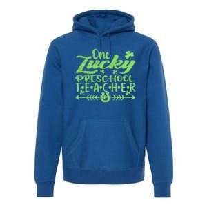 One Lucky Preschool Teacher St Patrick's Day Gift Premium Hoodie