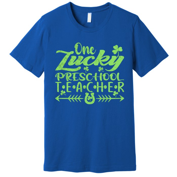 One Lucky Preschool Teacher St Patrick's Day Gift Premium T-Shirt