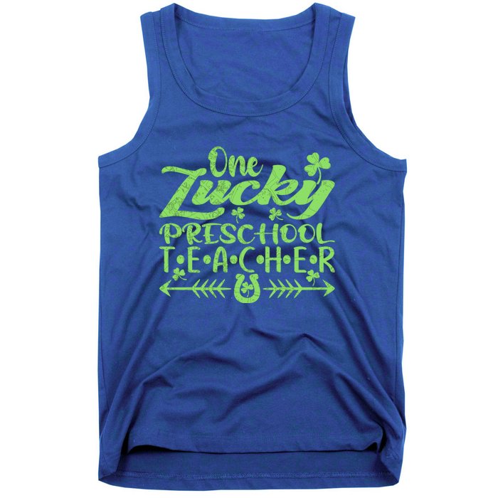 One Lucky Preschool Teacher St Patrick's Day Gift Tank Top