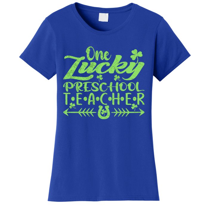 One Lucky Preschool Teacher St Patrick's Day Gift Women's T-Shirt