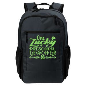 One Lucky Preschool Teacher St Patrick's Day Gift Daily Commute Backpack