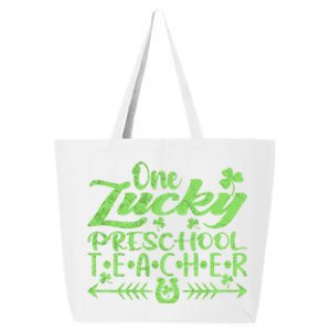 One Lucky Preschool Teacher St Patrick's Day Gift 25L Jumbo Tote