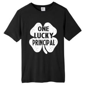 One Lucky Principal Gift Teacher St Patricks Day Shamrock Cute Gift Tall Fusion ChromaSoft Performance T-Shirt