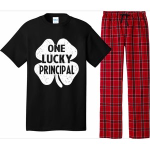 One Lucky Principal Gift Teacher St Patricks Day Shamrock Cute Gift Pajama Set