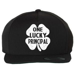 One Lucky Principal Gift Teacher St Patricks Day Shamrock Cute Gift Wool Snapback Cap