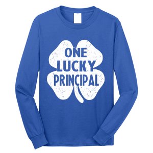 One Lucky Principal Gift Teacher St Patricks Day Shamrock Cute Gift Long Sleeve Shirt