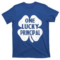 One Lucky Principal Gift Teacher St Patricks Day Shamrock Cute Gift T-Shirt