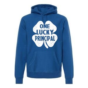 One Lucky Principal Gift Teacher St Patricks Day Shamrock Cute Gift Premium Hoodie