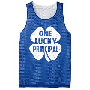 One Lucky Principal Gift Teacher St Patricks Day Shamrock Cute Gift Mesh Reversible Basketball Jersey Tank