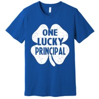 One Lucky Principal Gift Teacher St Patricks Day Shamrock Cute Gift Premium T-Shirt