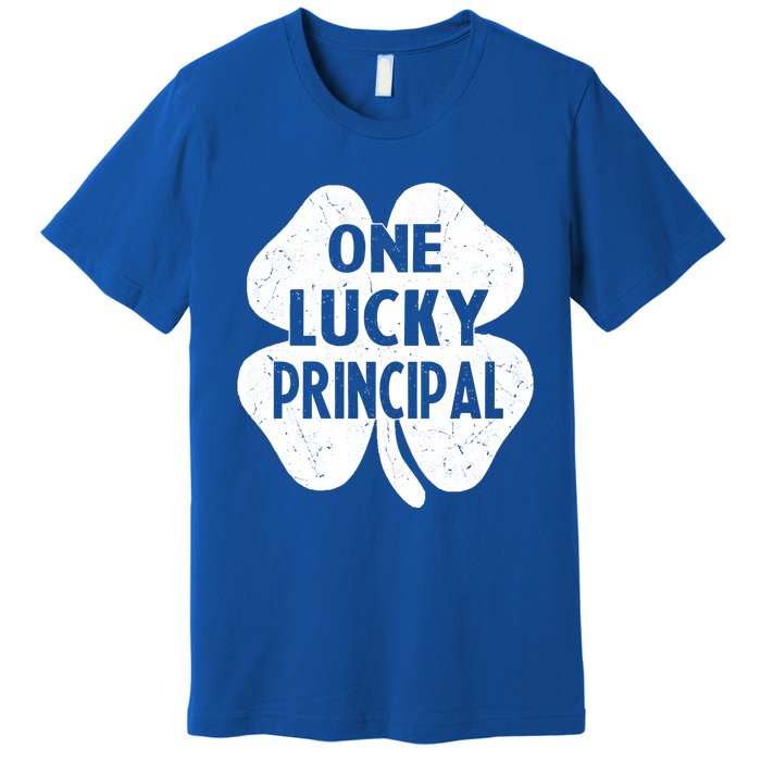 One Lucky Principal Gift Teacher St Patricks Day Shamrock Cute Gift Premium T-Shirt