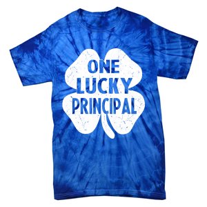 One Lucky Principal Gift Teacher St Patricks Day Shamrock Cute Gift Tie-Dye T-Shirt