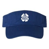 One Lucky Principal Gift Teacher St Patricks Day Shamrock Cute Gift Valucap Bio-Washed Visor