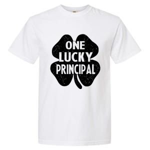 One Lucky Principal Gift Teacher St Patricks Day Shamrock Cute Gift Garment-Dyed Heavyweight T-Shirt