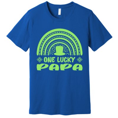 One Lucky Papa Meaningful Gift St Patrick's Day Funny For Daddy Gift Premium T-Shirt