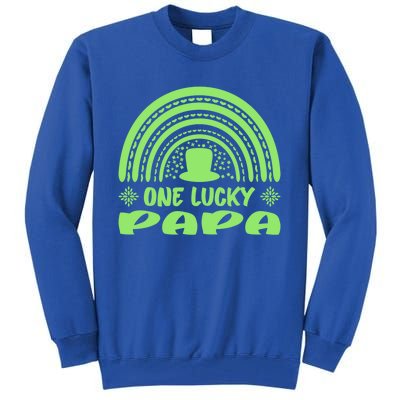 One Lucky Papa Meaningful Gift St Patrick's Day Funny For Daddy Gift Tall Sweatshirt