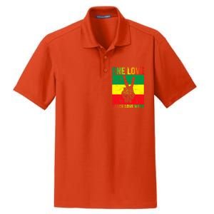 One Love Pride Jamaica Caribbean Rasta Vacation Dry Zone Grid Polo