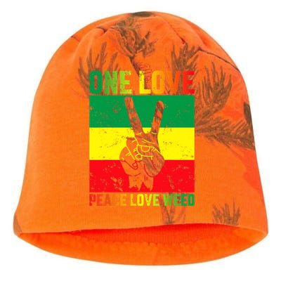 One Love Pride Jamaica Caribbean Rasta Vacation Kati - Camo Knit Beanie