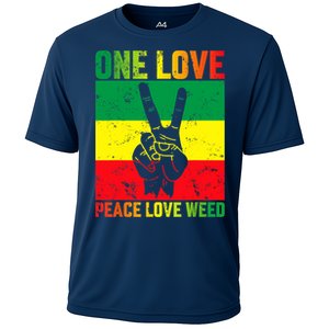 One Love Pride Jamaica Caribbean Rasta Vacation Cooling Performance Crew T-Shirt