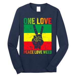 One Love Pride Jamaica Caribbean Rasta Vacation Long Sleeve Shirt