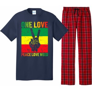 One Love Pride Jamaica Caribbean Rasta Vacation Pajama Set