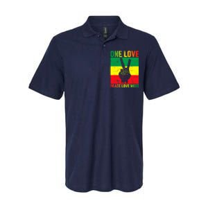 One Love Pride Jamaica Caribbean Rasta Vacation Softstyle Adult Sport Polo