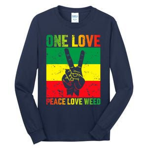 One Love Pride Jamaica Caribbean Rasta Vacation Tall Long Sleeve T-Shirt