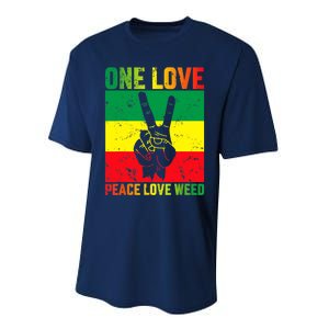 One Love Pride Jamaica Caribbean Rasta Vacation Performance Sprint T-Shirt