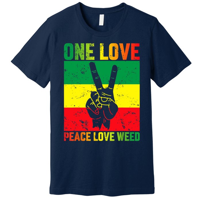 One Love Pride Jamaica Caribbean Rasta Vacation Premium T-Shirt