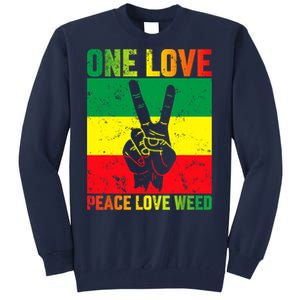 One Love Pride Jamaica Caribbean Rasta Vacation Tall Sweatshirt